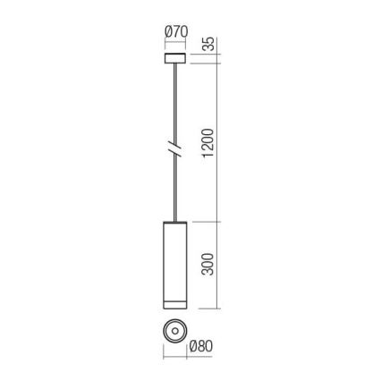 Redo 90571 - LED pendellampa för utomhusbruk KLOU LED/9W/230V IP54 antracit