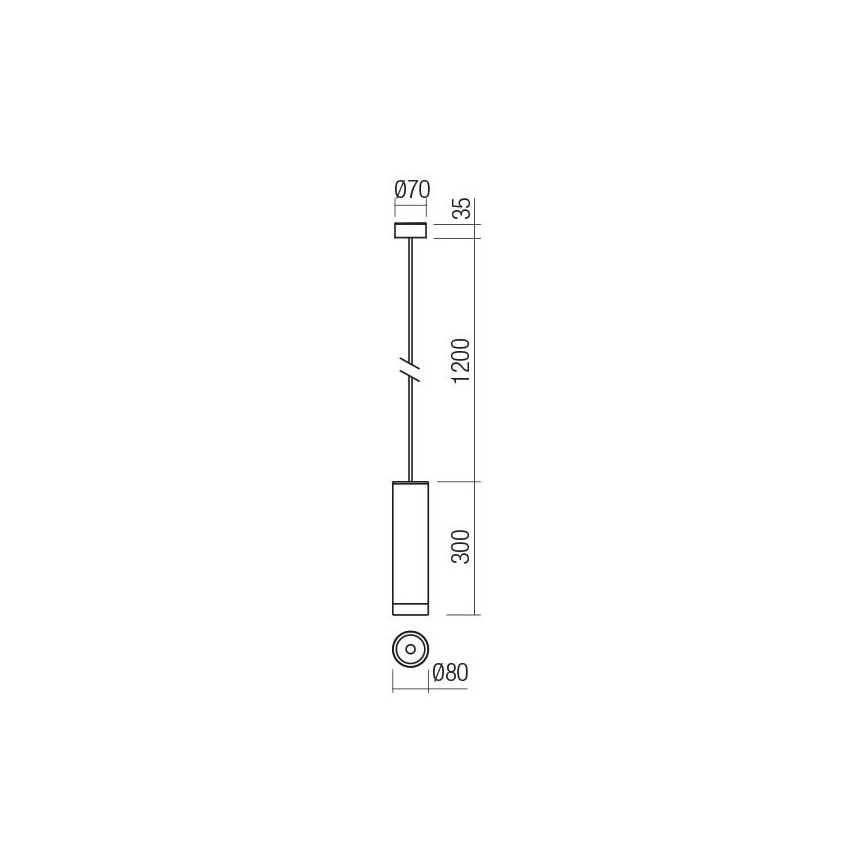 Redo 90571 - LED pendellampa för utomhusbruk KLOU LED/9W/230V IP54 antracit