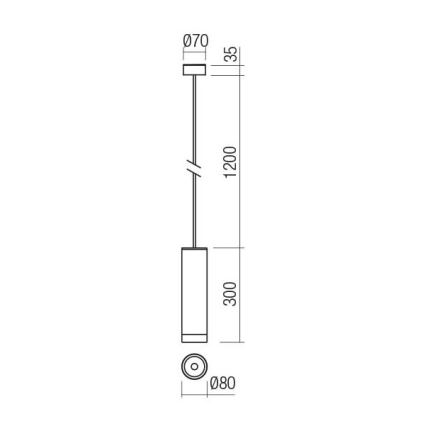 Redo 90572 - LED pendellampa för utomhusbruk KLOU LED/9W/230V IP54 brun