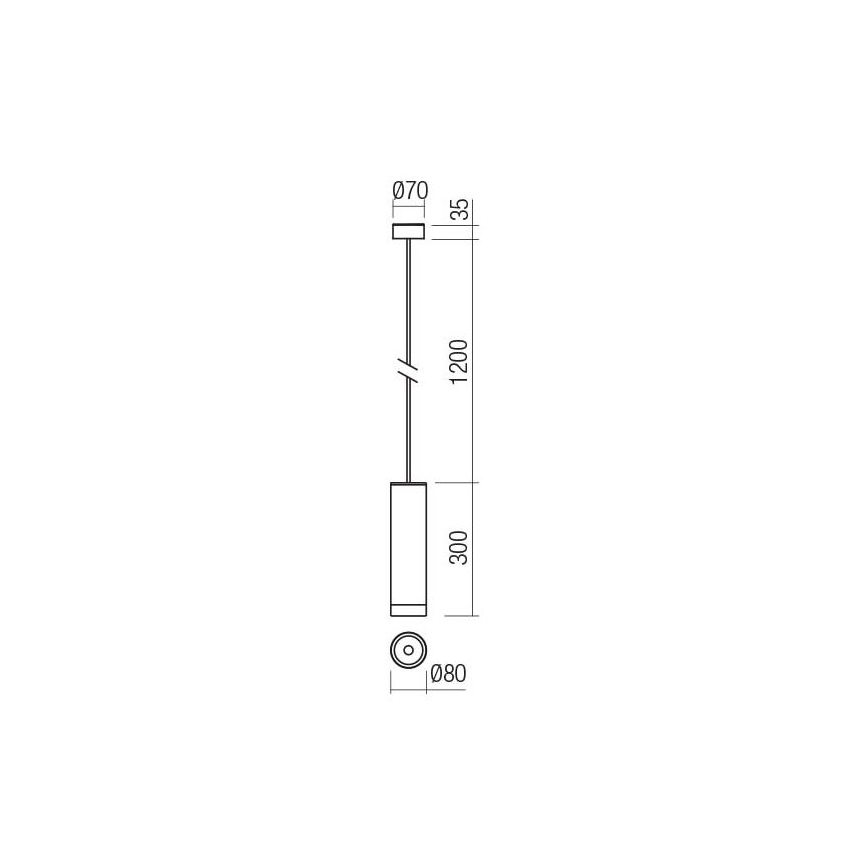 Redo 90572 - LED pendellampa för utomhusbruk KLOU LED/9W/230V IP54 brun