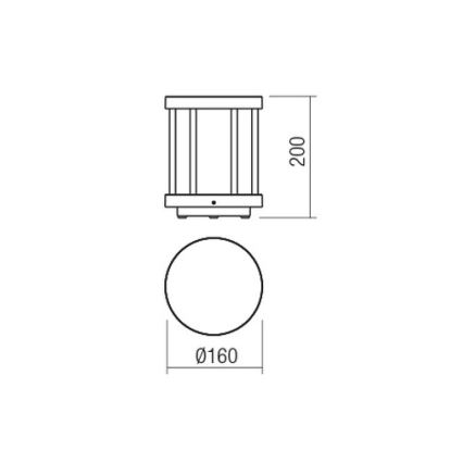 Redo 90577 - KALEN LED utomhuslampa 8W/230V 3000K 20 cm IP65 antracit