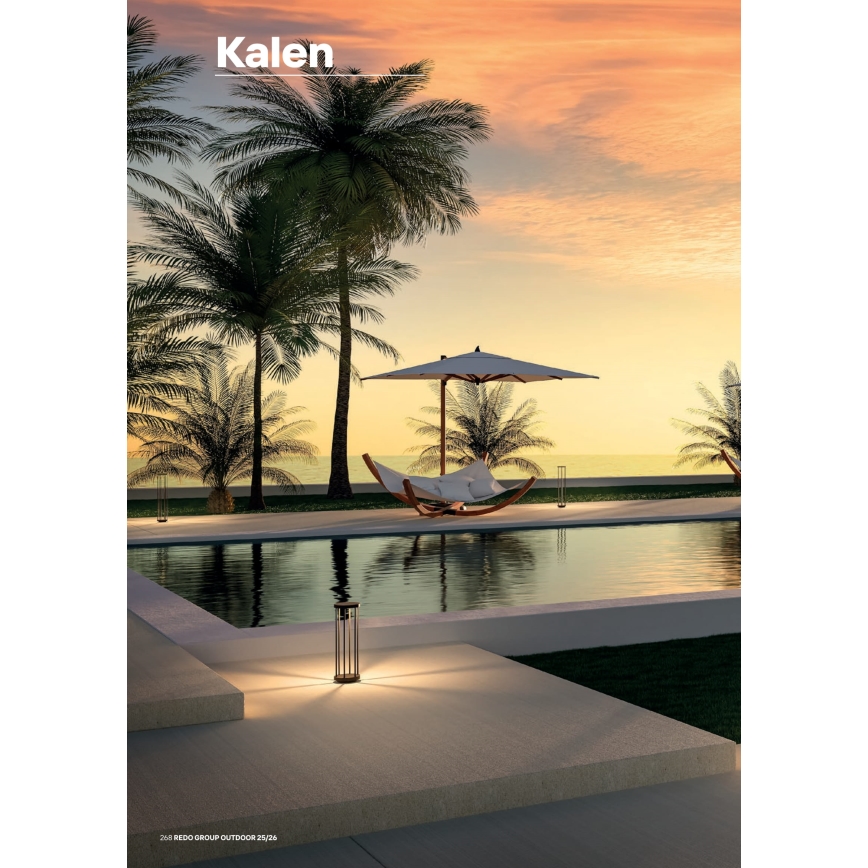 Redo 90579 - LED utomhuslampa KALEN LED/8W/230V 3000K 75 cm IP65 antracit