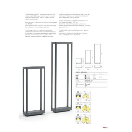 Redo 90580 - LED utomhuslampa WAKE LED/8W/230V 3000K 20 cm IP65 antracit