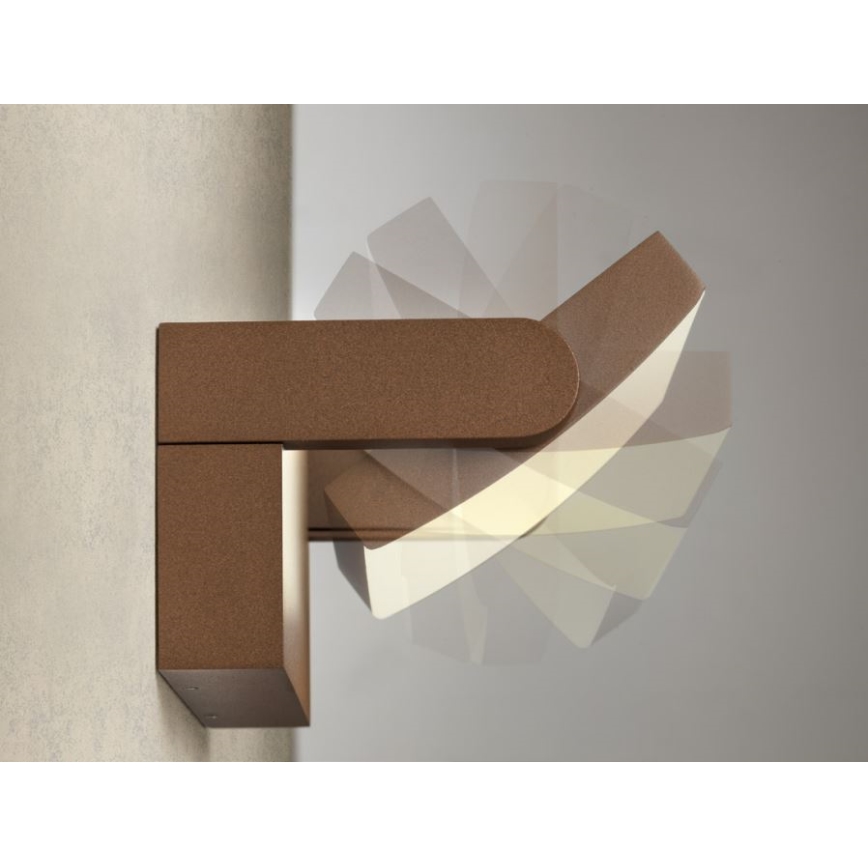 Redo 90585 - LED utomhusvägglampa FLIP LED/20W/230V 3000K CRI 90 IP54 brun