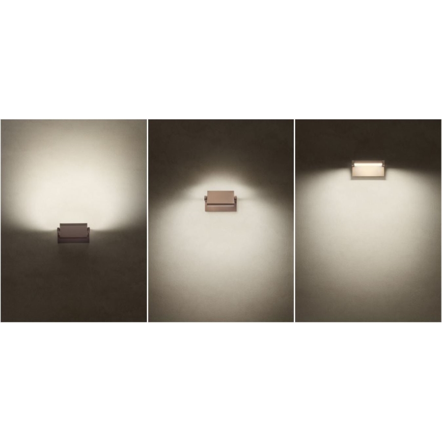 Redo 90585 - LED utomhusvägglampa FLIP LED/20W/230V 3000K CRI 90 IP54 brun