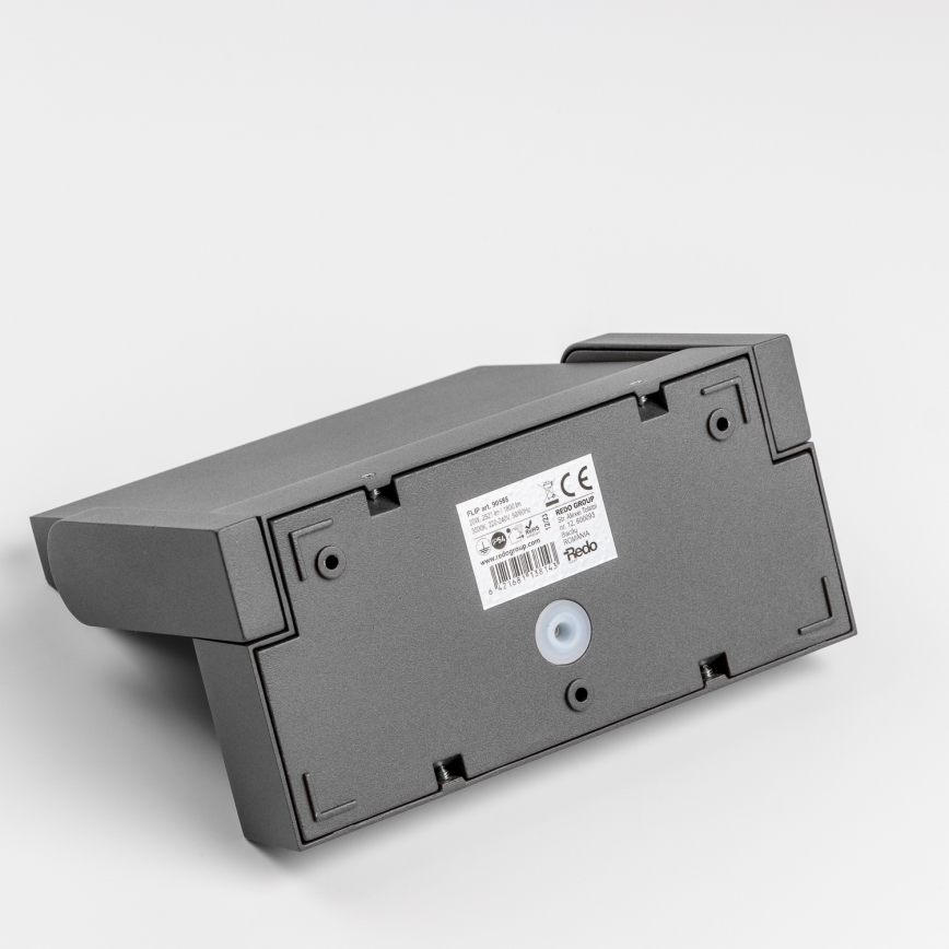 Redo 90587 - LED-utomhusvägglampa med sensor FLIP LED/20W/230V 3000K Ra 90 IP54 antracit
