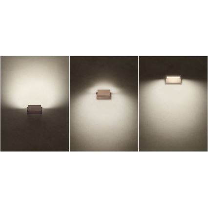 Redo 90588 - LED-utomhusväggarmatur med sensor FLIP LED/20W/230V 3000K Ra 90 IP54 brun