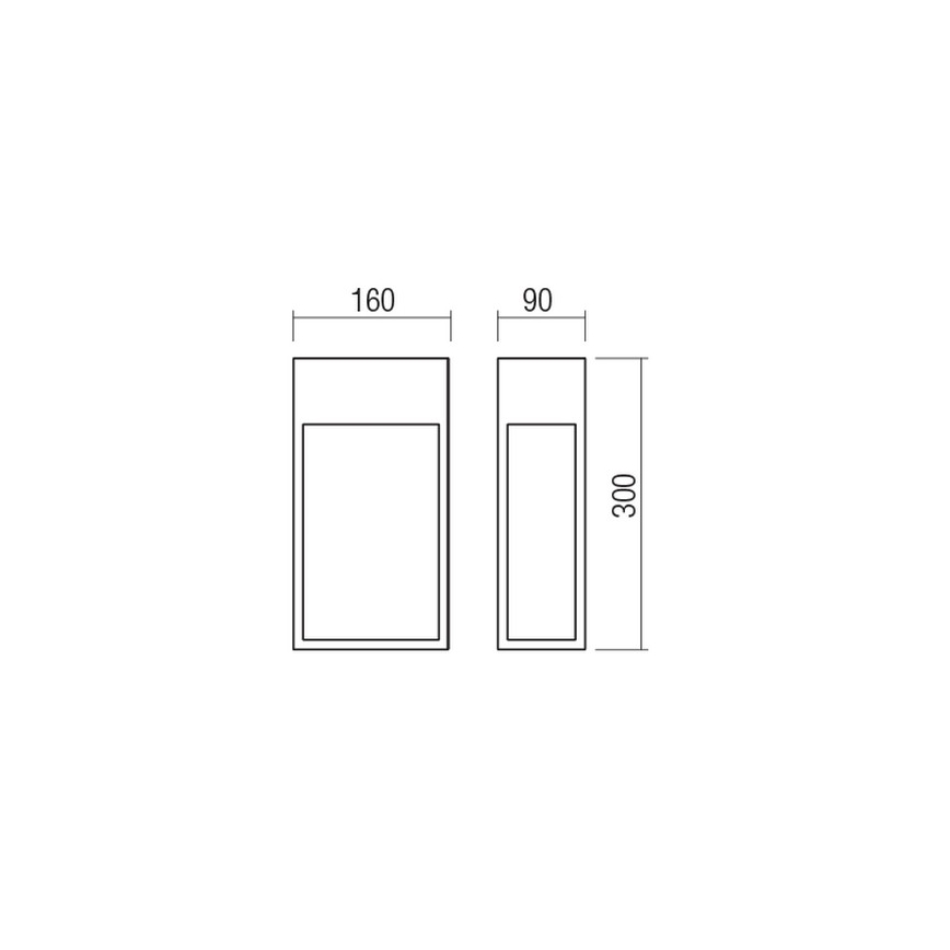 Redo 90603 - LED-utomhusväggarmatur STAND LED/20W/230V 3000K CRI 90 IP65 antracit