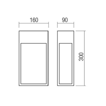 Redo 90604 - STAND LED utomhusväggarmatur 20W/230V, 3000K, CRI 90, IP65, brun