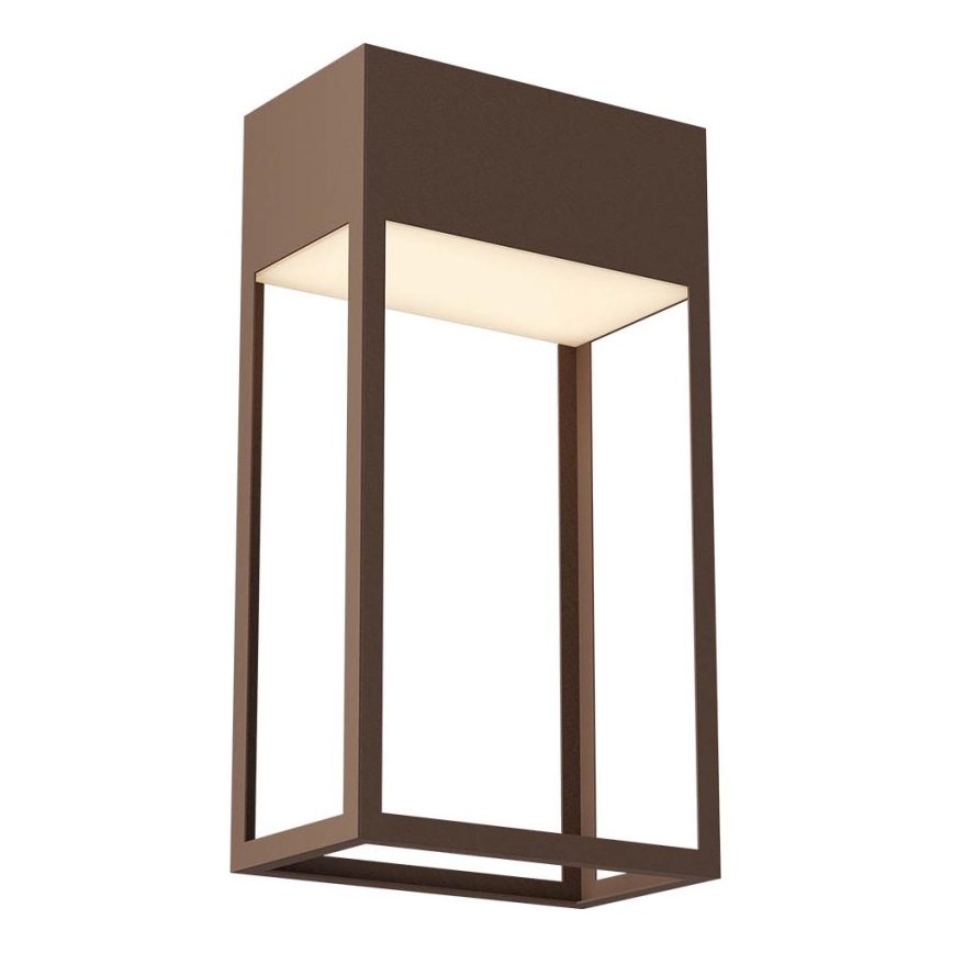 Redo 90604 - STAND LED utomhusväggarmatur 20W/230V, 3000K, CRI 90, IP65, brun