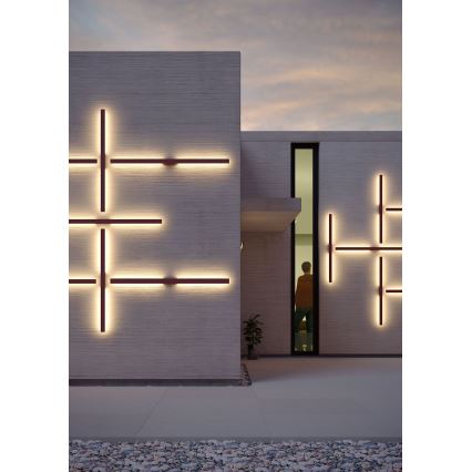 Redo 90622 - LED vägglampa för utomhusbruk REFLEXA LED/20W/230V 3000K 124 cm IP54 brun