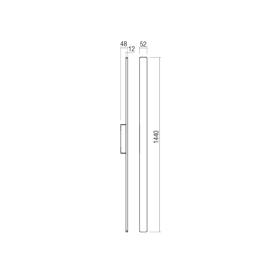 Redo 90624 - LED vägglampa för utomhusbruk REFLEXA LED/24W/230V 3000K 144 cm IP54 brun