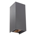 Redo 90636 - LED vägglampa för utomhusbruk SONNY 2xLED/5W/230V 2200/3000/4000K IP54 antracit