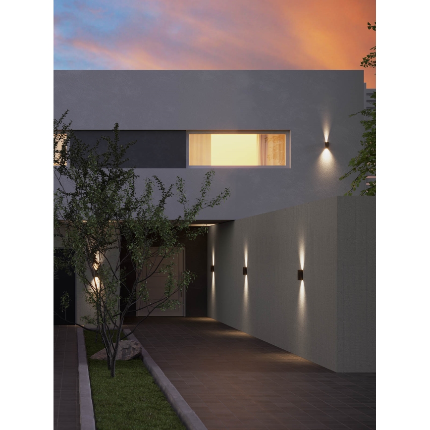 Redo 90636 - LED vägglampa för utomhusbruk SONNY 2xLED/5W/230V 2200/3000/4000K IP54 antracit