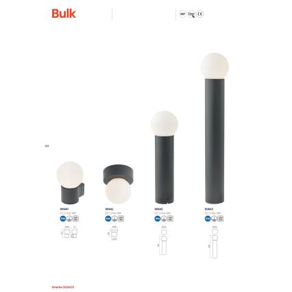 Redo 90641 - Taklampa för utomhusbruk BULK 1xE27/28W/230V IP44 antracit