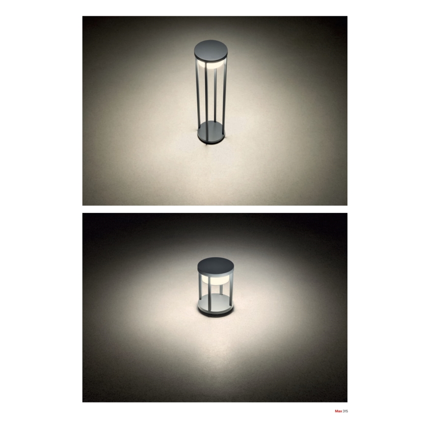 Redo 90676 - MAX utomhuslampa LED/15W/230V 2700K 80 cm IP65 antracit