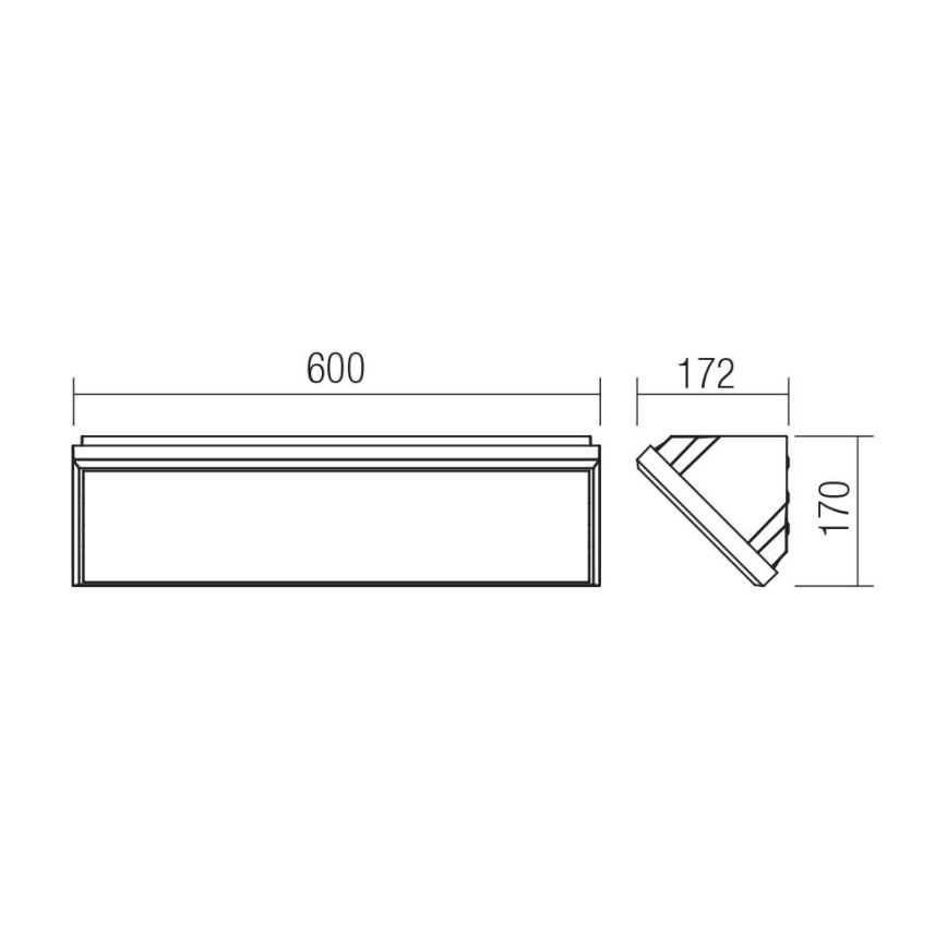 Redo 90678 - LED utomhusväggarmatur MAKO LED/65W/230V 3000K IP65 antracit