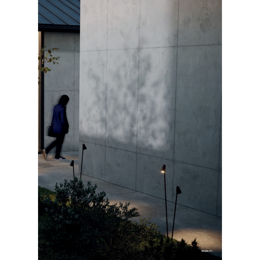 Redo 90711 - LED-utomhuslampa NIVALIS 2xLED/6,9W/230V 3000K 110 cm IP65 antracit