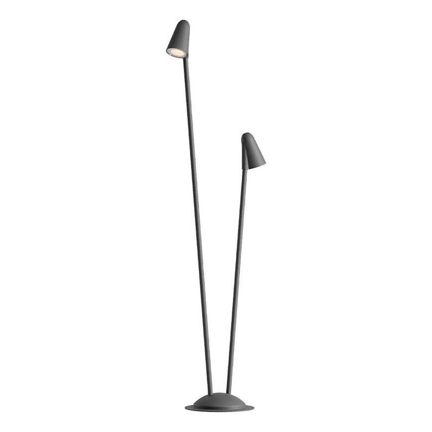Redo 90711 - LED-utomhuslampa NIVALIS 2xLED/6,9W/230V 3000K 110 cm IP65 antracit