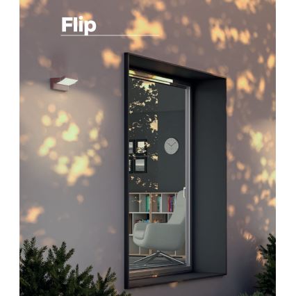 Redo 90716 - LED utomhus väggarmatur FLIP LED/40W/230V 3000/4000/5000K CRI 90 IP54 brun