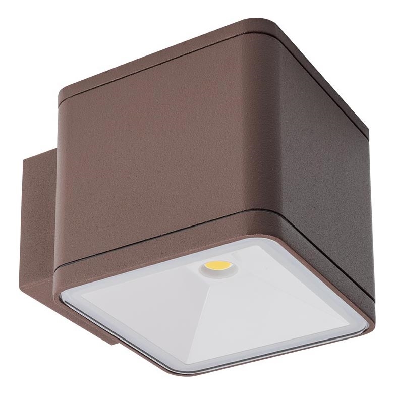 Redo 9080 - BETA LED utomhusvägglampa, 6W, 230V, 3000K, IP54, brun