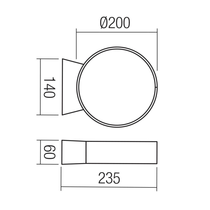 Redo 91062 - LED utomhusvägglampa ONIRO LED/8W/230V 3000K CRI 90 IP65 antracit