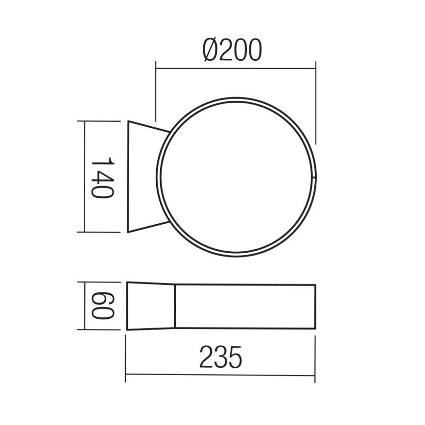 Redo 91063 - Utomhusväggarmatur ONIRO LED/8W/230V 3000K CRI 90 IP65 brun