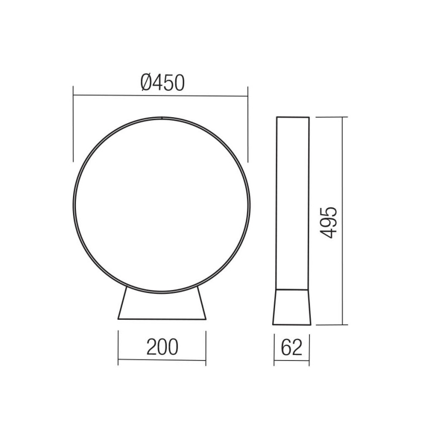 Redo 91067 - LED utomhuslampa ONIRO LED/15W/230V 3000K 49,5 cm CRI 90 IP65 brun