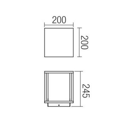 Redo 9109 - Utomhuslampa VITRA 1xE27/15W/230V IP54 svart