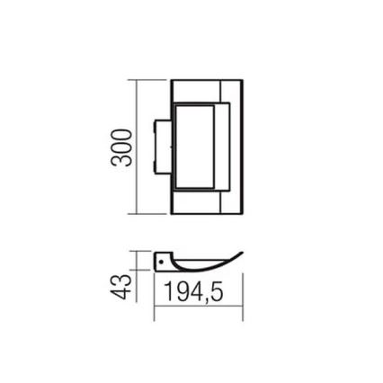 Redo 9112 - LED vägglampa för utomhusbruk VELA LED/24W/230V IP54