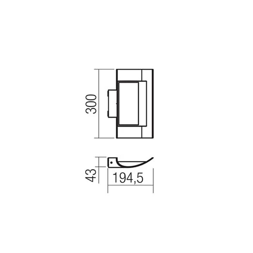 Redo 9112 - LED vägglampa för utomhusbruk VELA LED/24W/230V IP54
