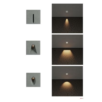 Redo 91200 - LED utomhusorienteringsarmatur BAST LED/2,5W/230V 3000K CRI 90 IP65 antracit