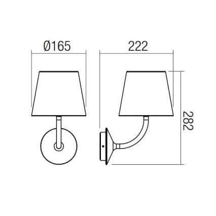 Redo 9125 - LED utomhus vägglampa GIORGIO LED/7W/230V IP65 svart