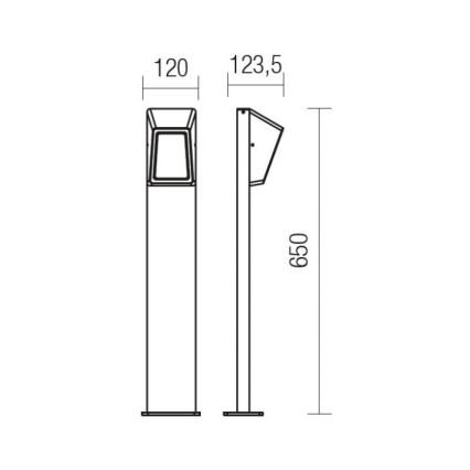 Redo 9168 - LED-lampa för utomhusbruk ARGES LED/3W/230V IP54 brun