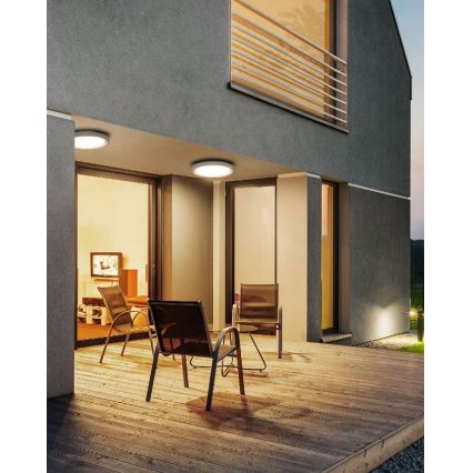 Redo 9180 - LED taklampa för utomhusbruk BEZEL LED/25W/230V diameter 27 cm IP54 vit