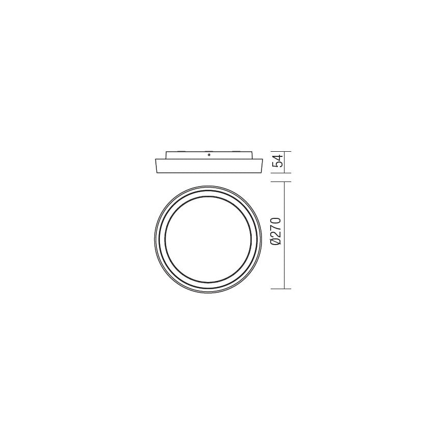 Redo 9180 - LED taklampa för utomhusbruk BEZEL LED/25W/230V diameter 27 cm IP54 vit