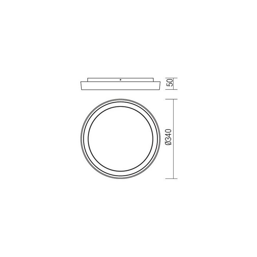 Redo 9184 - BEZEL LED utomhustaklampa 30W/230V Ø 34 cm IP54 antracit