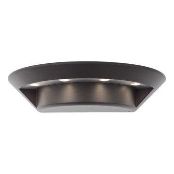Redo 9407 - LED vägglampa för utomhusbruk PLATE 4xLED/3W/230V 4100K IP54 antracit