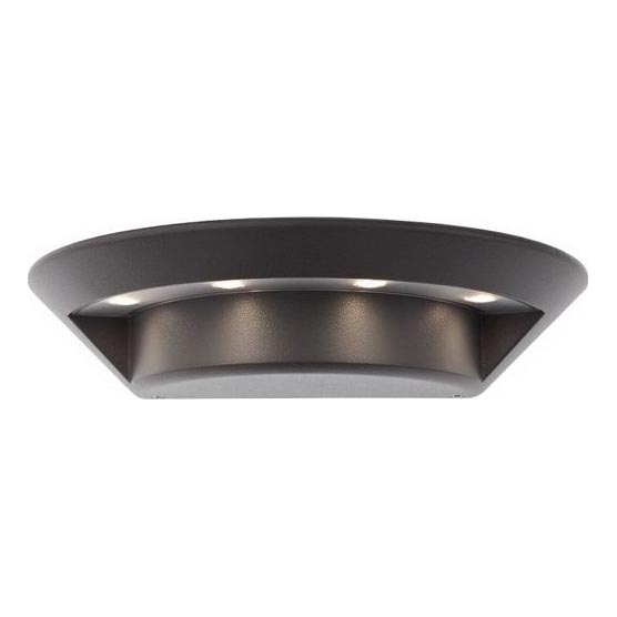 Redo 9407 - LED vägglampa för utomhusbruk PLATE 4xLED/3W/230V 4100K IP54 antracit