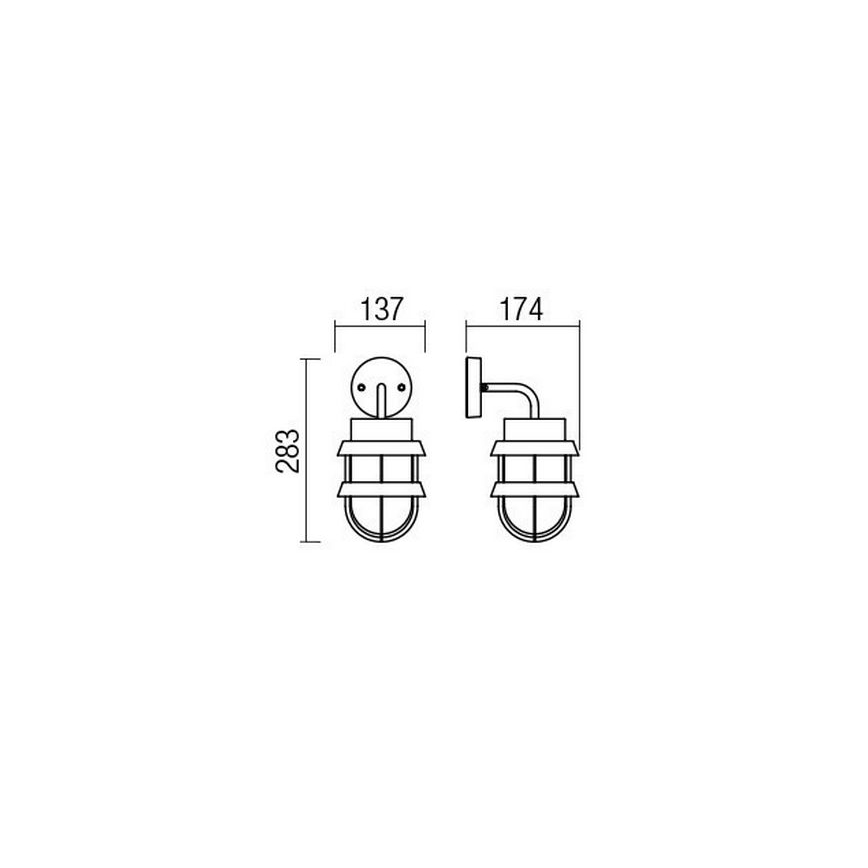 Redo 9498 - Vägglampa för utomhusbruk CLAUT 1xE27/42W/230V IP44 antracit