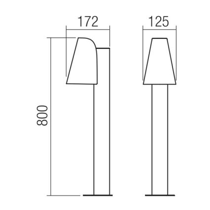 redo 9532 - Utomhuslampa ALVAR 1xGU10/35W/230V IP44
