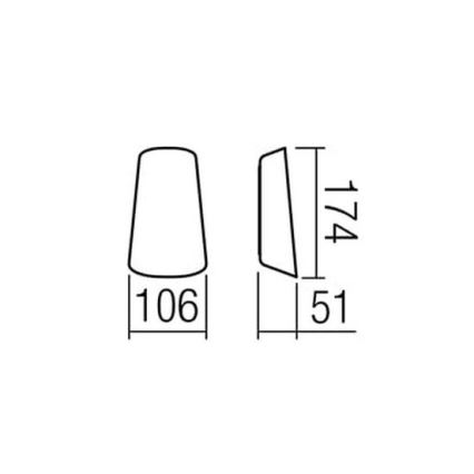 redo 9536 - Utomhus LED Väggbelysning TWILL 1xLED/11W/230V IP65