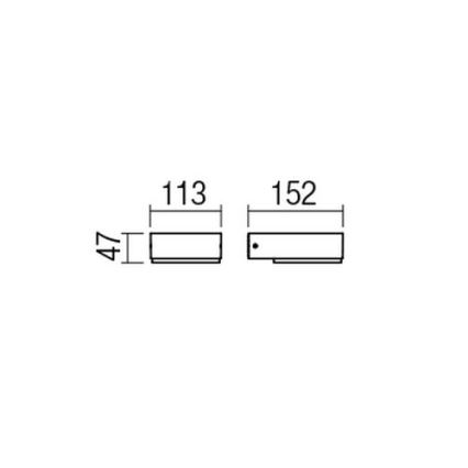 Redo 9560 - LED vägglampa för utomhusbruk CUBE LED/7W/230V 3000K IP54 antracit