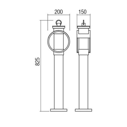 redo 9573 - Utomhuslampa COMPASS 1xE27/42W/230V IP33