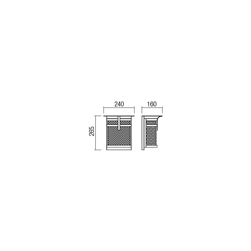 Redo 9577 - Vägglampa för utomhusbruk VISIR 1xE27/42W/230V IP23