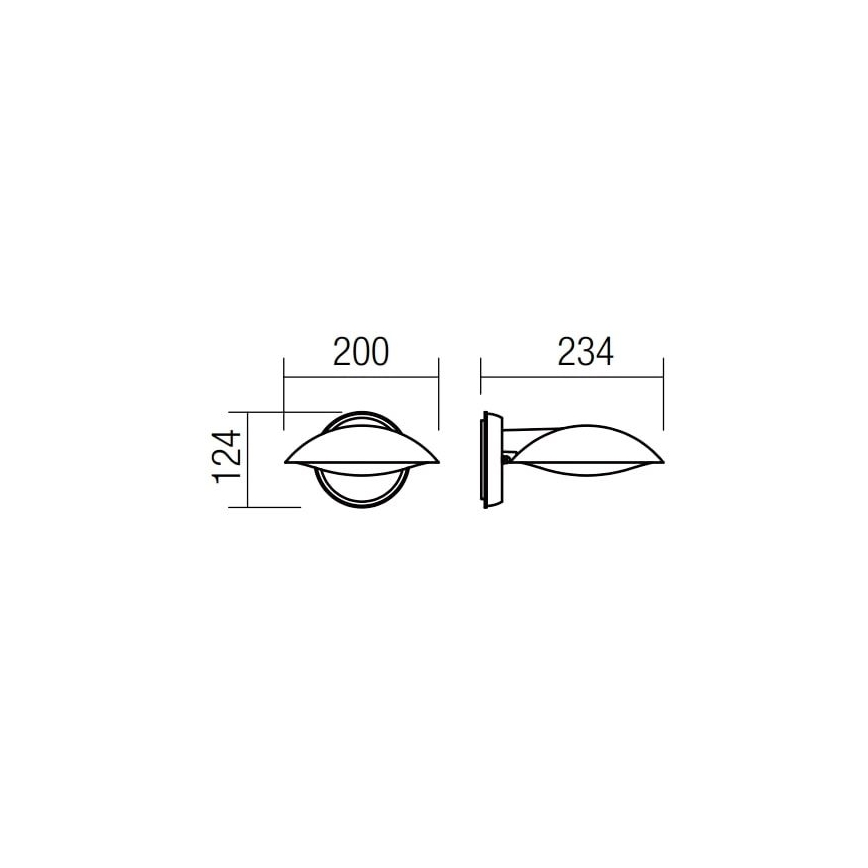 Redo 9617 - LED utomhus vägglampa CAPP LED/12W/230V IP54 antracit