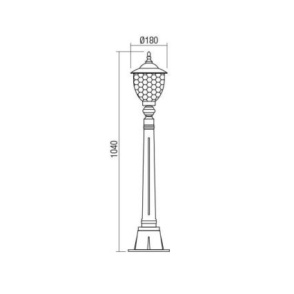 redo 9634 - Utomhuslampa MATERA 1xE27/42W/230V IP33