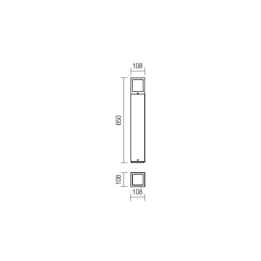 redo 9644 - Utomhuslampa BRICK 1xE27/23W/230V IP54 grå