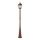 Redo 9662 - Utomhuslampa ESSEN 1xE27/70W/230V 221,5 cm IP44 brun/patina