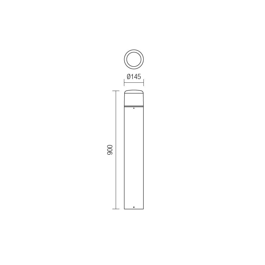 Redo 9683 - LED utomhuslampa CYCLO LED/9W/230V 2900-3100K 90 cm IP54 brun
